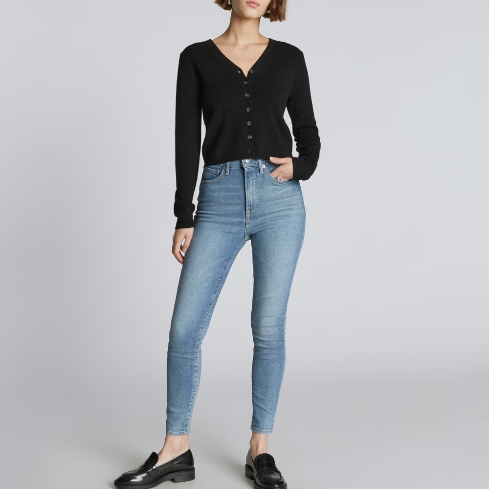Everlane Blue Skinny Jeans High-Waisted Stretch